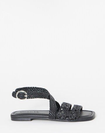 Gia Leather Woven Multi Strap Sandals - Extra Wide Fit (EEE)