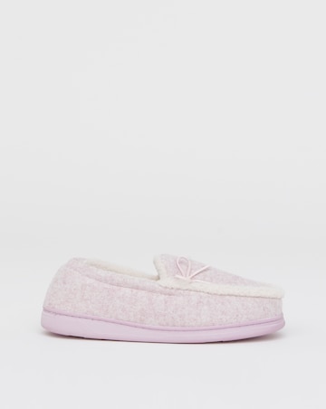 Melody Full Slipper With Bow - Wide Fit (E)