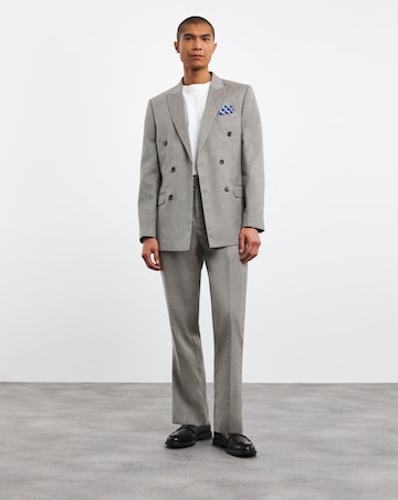 Oatmeal Linen Look Reg Fit Suit Trouser