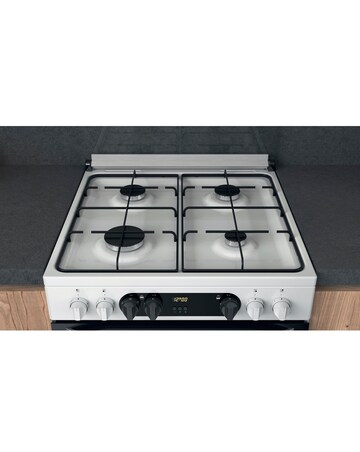 Hotpoint HDM67G9C2CW/UK Dual Fuel Double Cooker - White