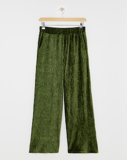 Julipa Wide Leg Crinkle Velour Trouser