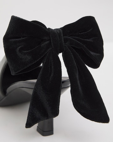 Petal Oversized Bow Slingback Heel Shoes - Wide Fit (E)