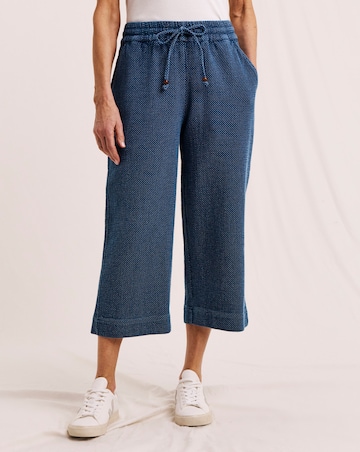 Julipa Denim Stitch Pull On Crop Trouser
