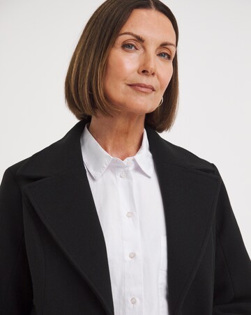 Black Lined Single Breasted Coat