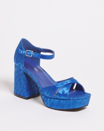 Mia Cross Front Platform Heeled Sandals - Extra Wide Fit (EEE)