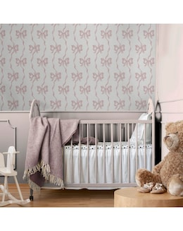 Cath Kidston Ribbon Bow Pink Wallpaper