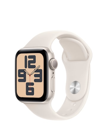 Apple Watch SE GPS 40mm Starlight Aluminium Case with Starlight Sport Band - S/M