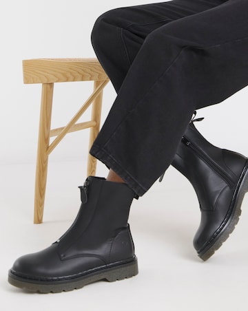 Heavenly Feet Oberon zip Chunky Boot Ex Wide Fit