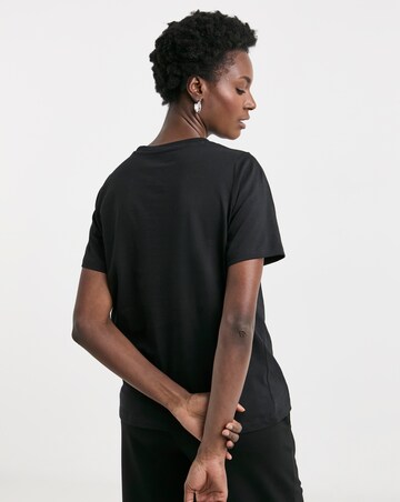 Pure Cotton Black Heatseal T-shirt