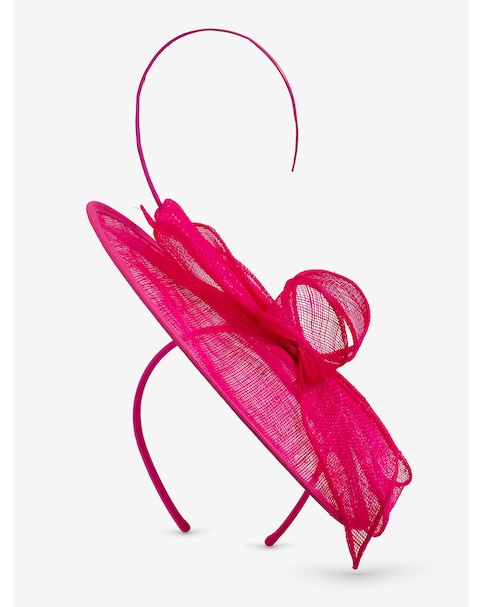 Fuchsia Woven Bow Fascinator