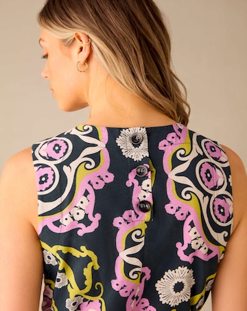 Ro&Zo Geo Print Tie Belt Dress