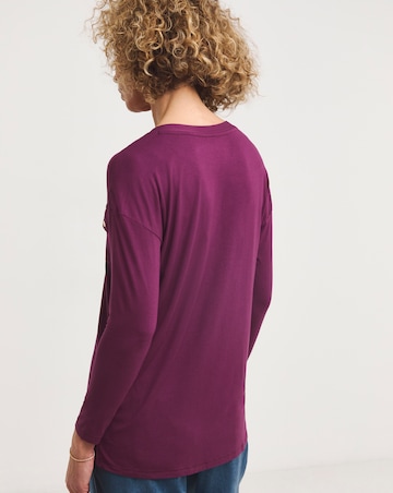 Mulberry Utility Pocket Long Sleeve Top