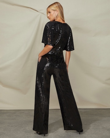 Ro&Zo Liquid Sequin Jumpsuit