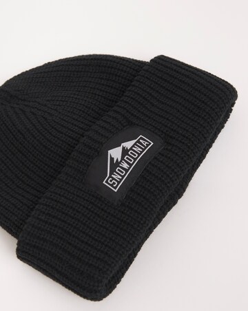 Snowdonia Black Beanie
