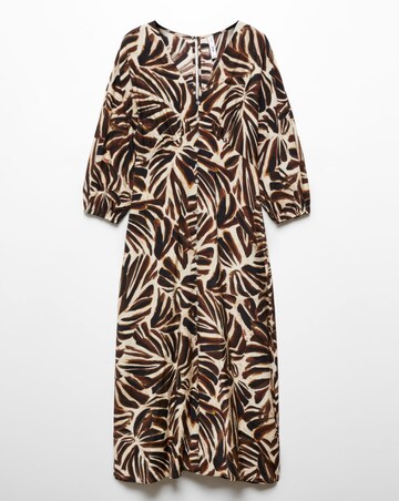 Mango Caludie V-Neck Midi Dress