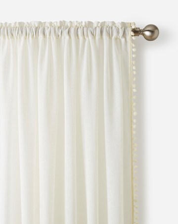 Tahiti Pom Pom Linen Look Voile