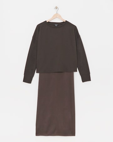 2 In 1 Slip Dress With Jumper