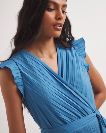 Joanna Hope Pleated Belted Midi Dress