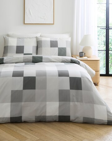 Darcy Check Cotton Blend Duvet Set