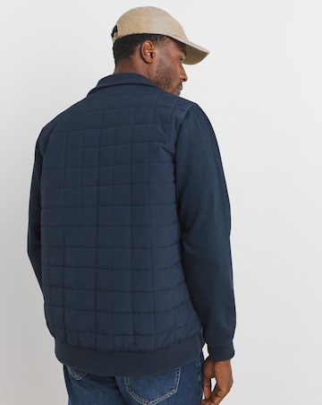 Navy Padded Hybrid Jacket
