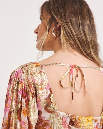 Jo by Joanna Hope Printed Balloon Sleeve Blouse