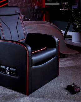 X Rocker Shift Luxe Jr 2.1 Audio Ottoman Gaming Chair for Kids
