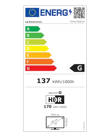 LG 75UA75006LA 75in 4K Ultra HD Smart TV
