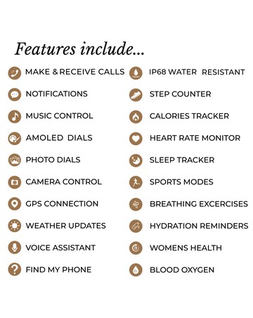 Radley Series 33 AMOLED Slim Silicone Leather Smart Watch - Pink