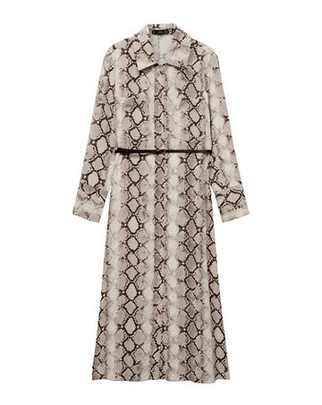 Mango Serpi Snake Primt Midi Dress