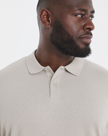 Jack & Jones Premium Summer Textured Polo - Natural