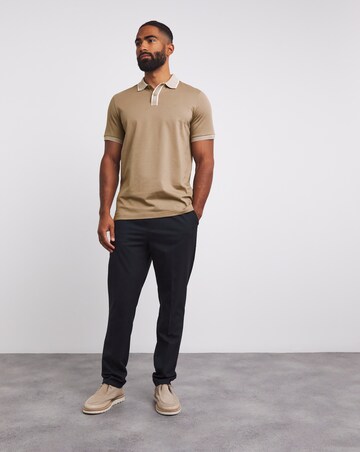 Folio Smart Supima Polo Long Length-Stone