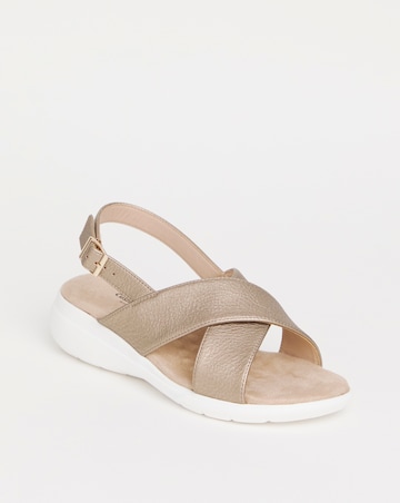 Cushion Walk Bronze Crossover Sandal- Wide Fit (E)