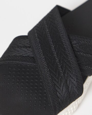 Cushion Walk Black Crossover Mules - Wide Fit (E)