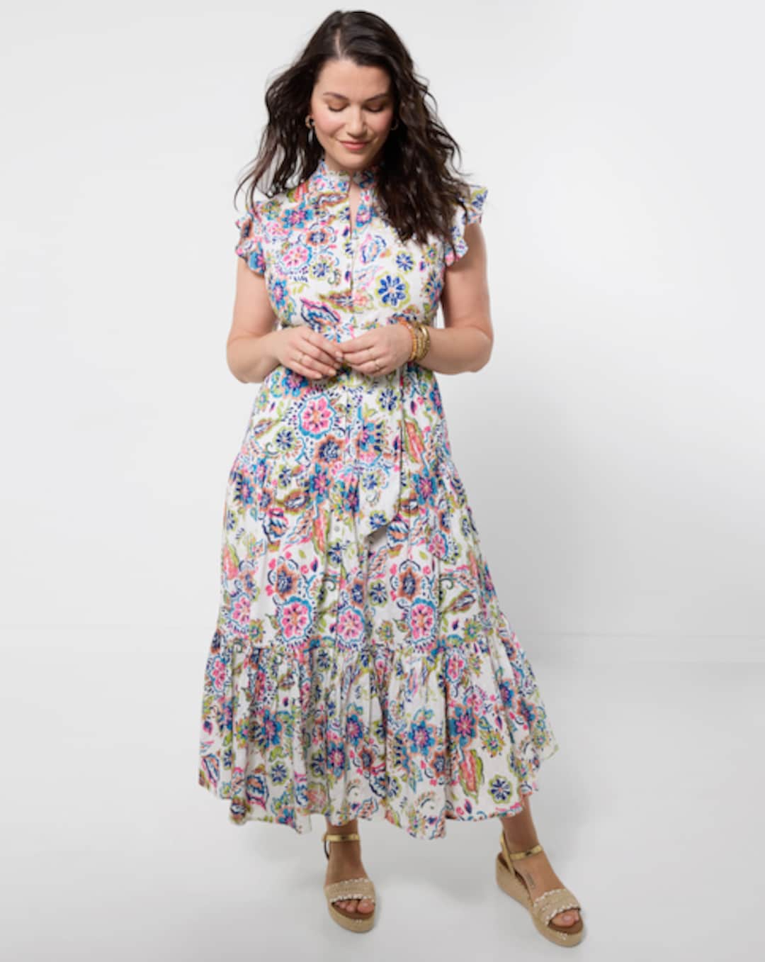 joe browns santorini dress Santorini Blues Tie Shoulder Maxi Dress