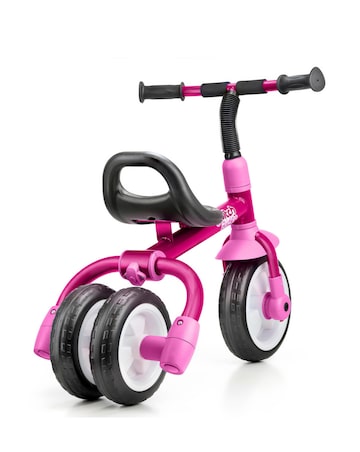 Xootz Switch Rider Folding Balance Bike Trike - Pink