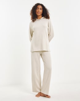 Pretty Secrets Lurex Ribbed Hooded Lounge Set