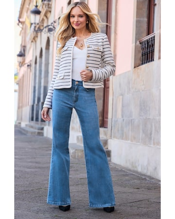 Sosandar Striped Boucle Jacket