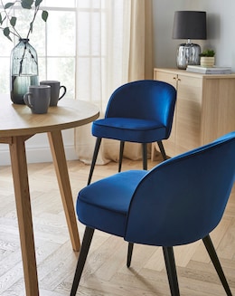 Emilie Velvet Pair of Dining Chairs