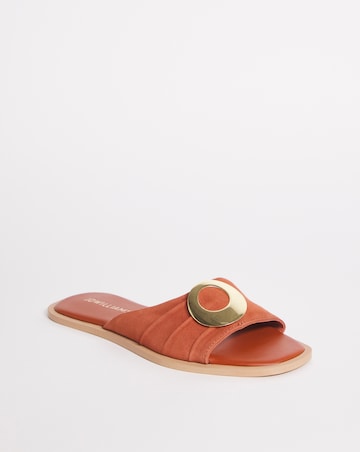 Suede Square Toe Sandal E Fit