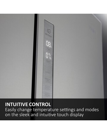 Haier Cube 83 Series 3 HCR3818ENMG American Fridge Freezer Silver + Install