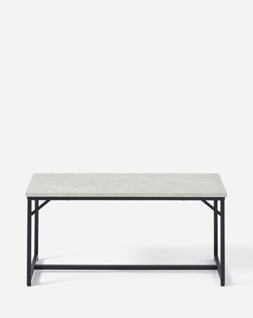 Mason Marble Effect Compact Dining Set with 2 Benches