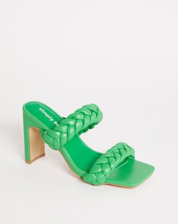 Sandra Plaited Heeled Sandals - Wide Fit (E)