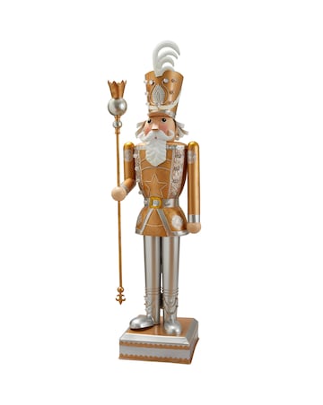 Three Kings InLit Giant Nutcracker Gold & White 1.2m