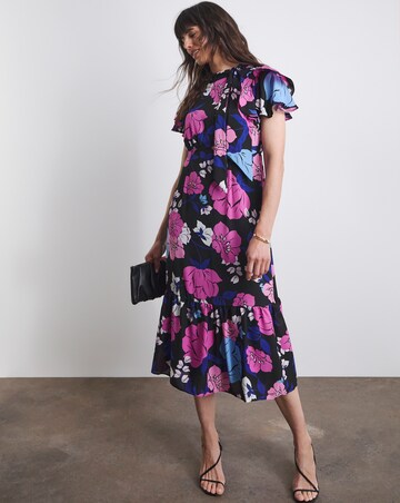 Joanna Hope Tie Neck Midi Dress