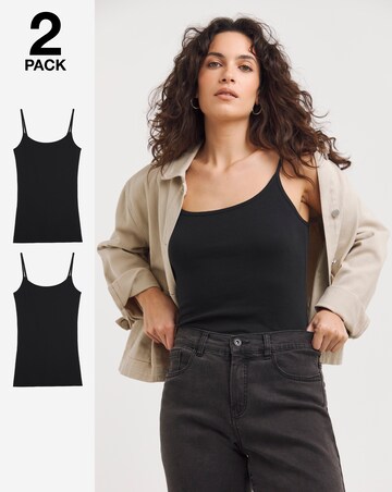 Black 2 Pack The Longline Camis