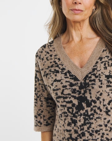 Animal V Neck Dress