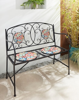 Floral Fiesta Mosaic Bench