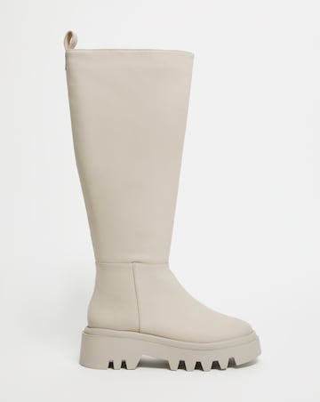 Ronda Chunky Cleated Knee High Boots - Extra Wide Fit (EEE) & Standard Calf