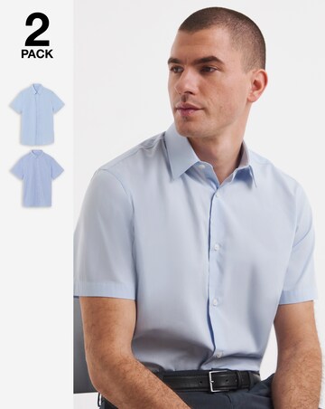 2 Pack Short Sleeve Formal Shirts