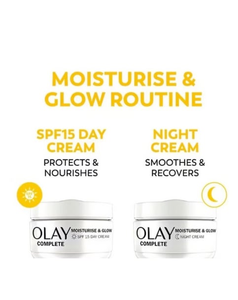 Olay Complete Moisturise & Glow Set, Day Face Cream + Night Cream